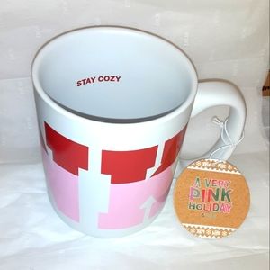 NEW PINK Victoria's Secret Ombre Ceramic Coffee Mug 29.7 Oz Large Cup